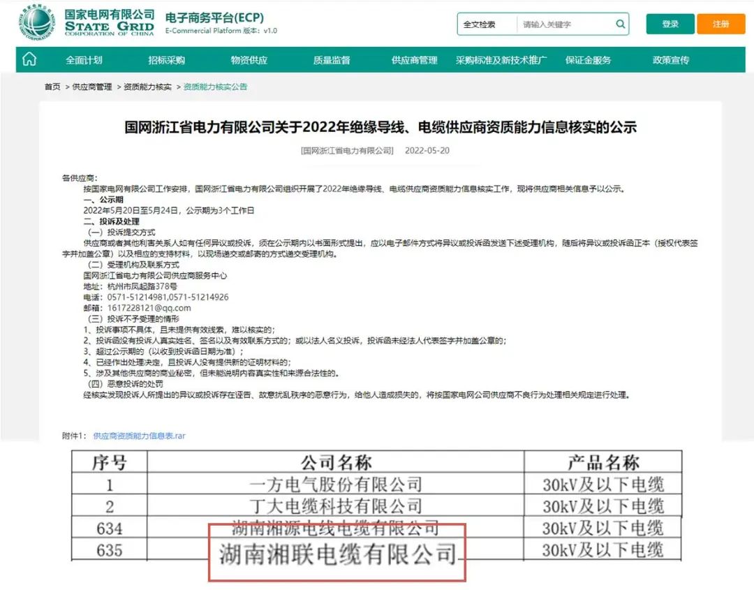 喜訊 | 湘聯(lián)電纜順利通過國家電網“供應商資質能力”審核！